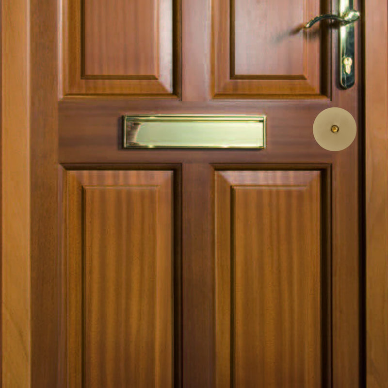 NU-Set 8 x 2171-3 Door Hole Cover Steel Plate Brass Finishing, 8 Pack