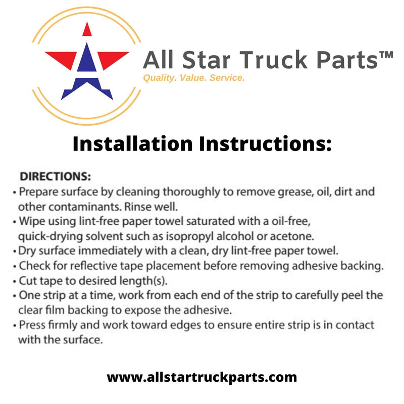 All Star Truck Parts New 2" x150' roll DOT-C2 Ultra Reflective Safety 6" Red/ 6" White Conspicuity Tape Truck Trailer Horse Diamond Pattern Long Lasting Waterproof Material, Super Strong Adhesive! 2 IN x 150 FT