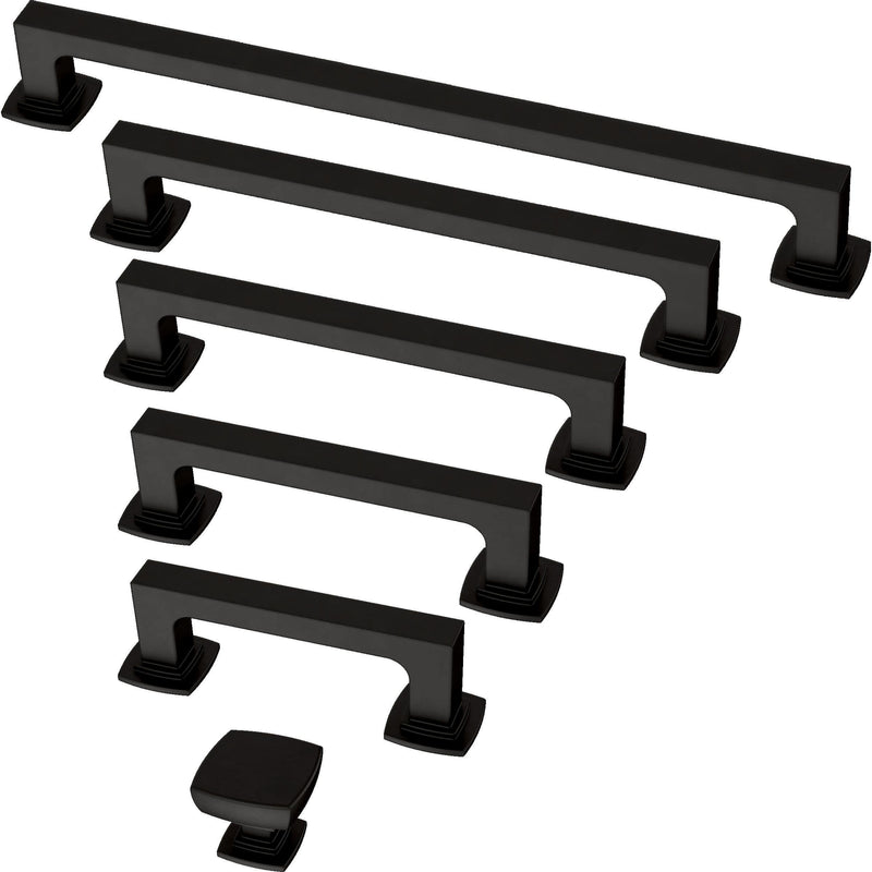 Franklin Brass (5-Pack) – Matte Black Cabinet Handles, 3 Inch Hole Center, Pulls for Drawers, Kitchen Cabinet Door, Dressers | Parow 5 3" (76mm)