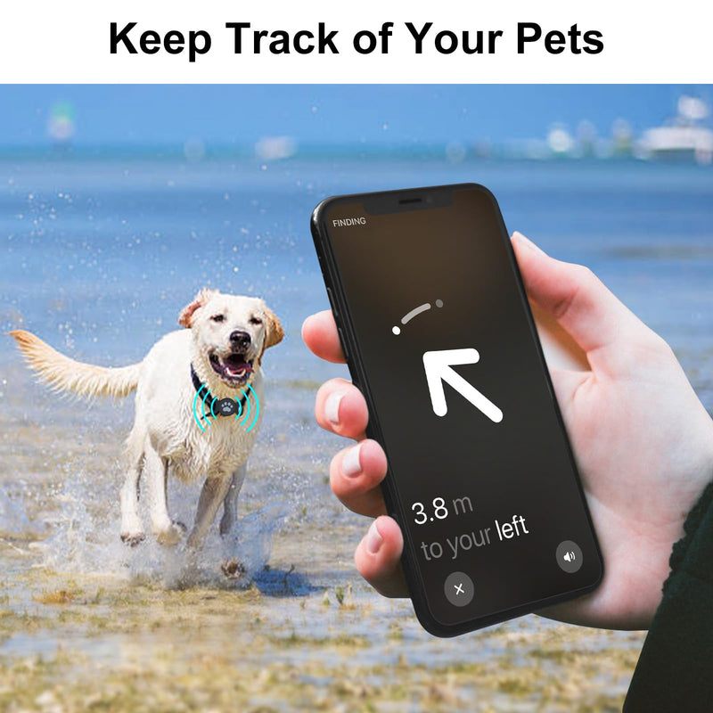 [Australia - AusPower] - Waterproof Airtag Dog Collar Holder (2 Pack), Protective Anti-Lost Airtag Case for GPS Dog Tracker, Silicone Airtag Cat Collar Dog Airtag Holder for Pets(Black/Black) Black/Black 