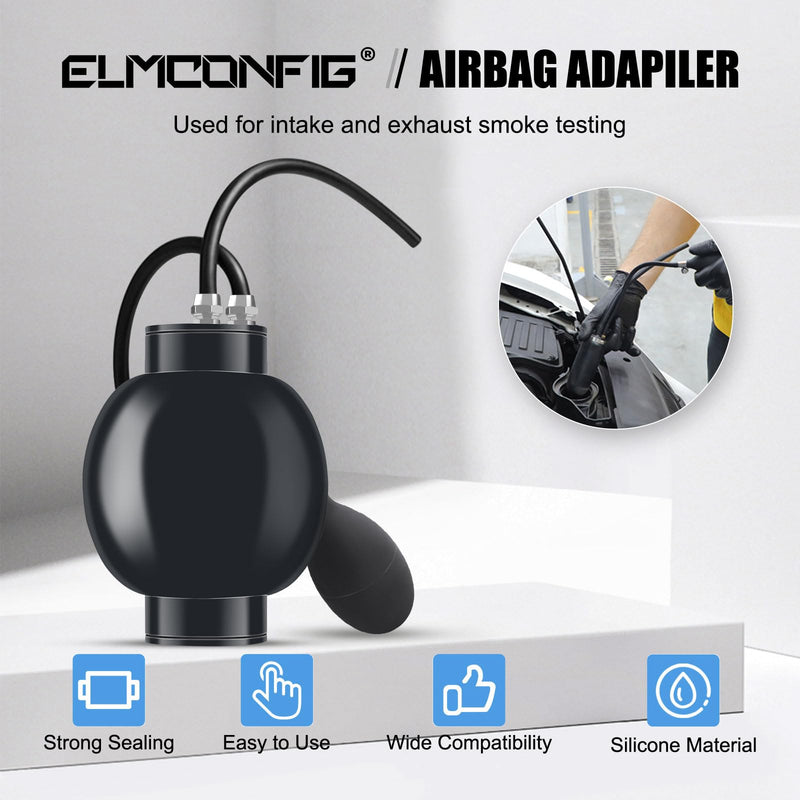 [Australia - AusPower] - ELMCONFIG Quick Intake Adapter, Automotive Smoke Machine Bladder, Block Tester, Inflatable Leak Plug, Evap Smoke Machine Leak Tester for 12V Vehicle 
