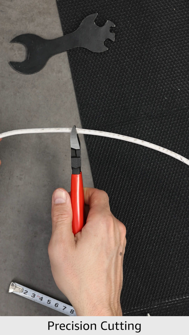 KNIPEX 70 01 160 6.25-inch diagonal side-cutting pliers with red and blue handles
