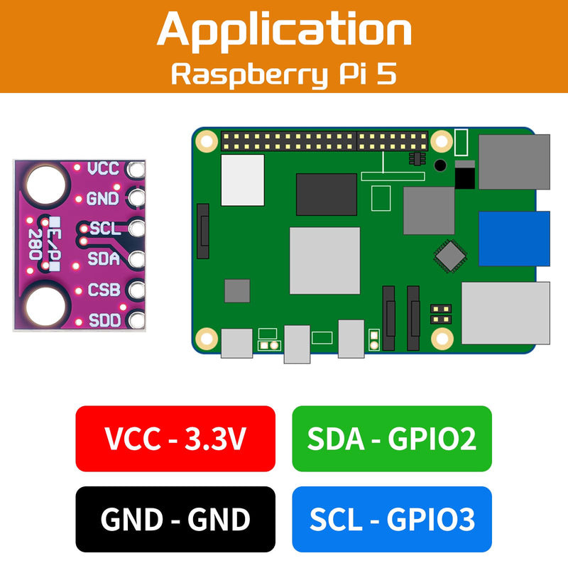 [Australia - AusPower] - 4pcs BME280 3.3V Sensor Module GY-BME280-3.3 Atmospheric Pressure Sensor Temperature Humidity Sensor I2C Interface Compatible with Arduino 