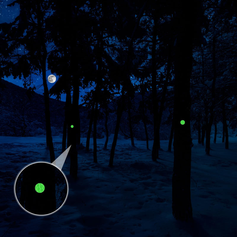 Fullhawl 100 Reflective Tacks Trail Marking Tacks Glow Reflective Mark Trail Markers Thumb Nails for Hunting Hiking Camping Tree Stand (Green) Green