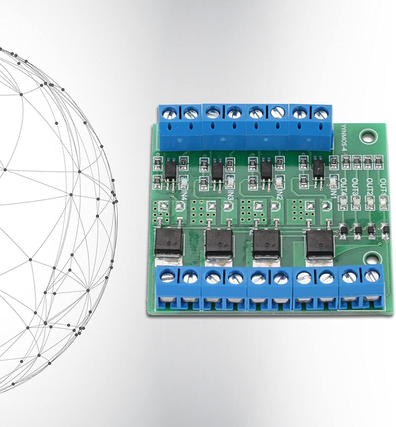CHICIRIS PWM 4-Channel Motor Driver Module, 3-20V to 3.7-27VDC 10A MOS FET Board for PLC System, Stepper Motor Speed Control, DC Motor Drive