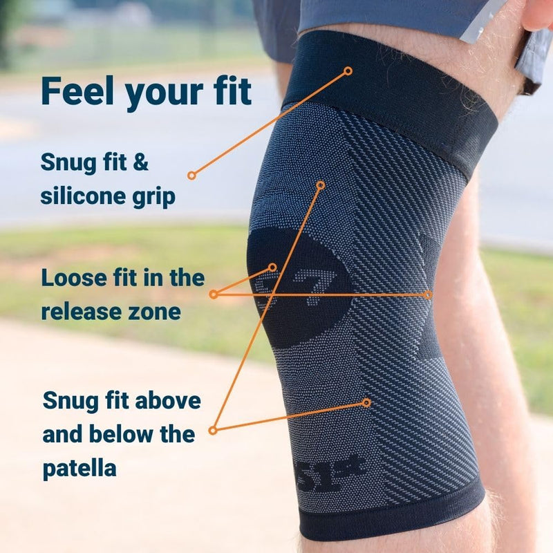 [Australia - AusPower] - OrthoSleeve Compression Knee Brace/Sleeve for ACL, MCL, Injury Recovery, Meniscus Tear, knee pain, aching knees, patellar tendonitis & arthritis Tan Large 
