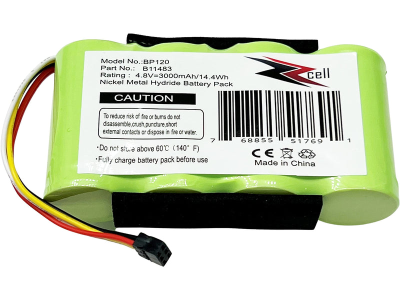 [Australia - AusPower] - ZZcell® Battery Replacement for Fluke BP120MH, B11483, 123, 123S Scopemeter 120, 43, 43B Power Quality Analyzers 4.8V 3000mAh 