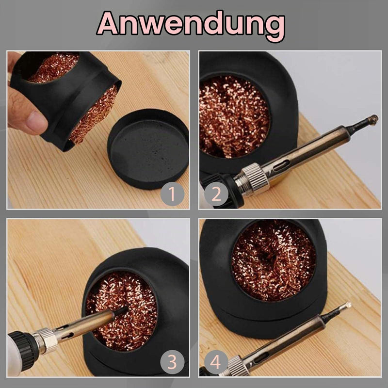 6-Piece Soldering Tip Cleaner Set with Black Nozzle Cleaner, Soldering Tips Cleaning Sponge, Cleaning Soldering Iron Tips, Soldering Tip Cleaner Soldering Accessories, for Cleaning Soldering and