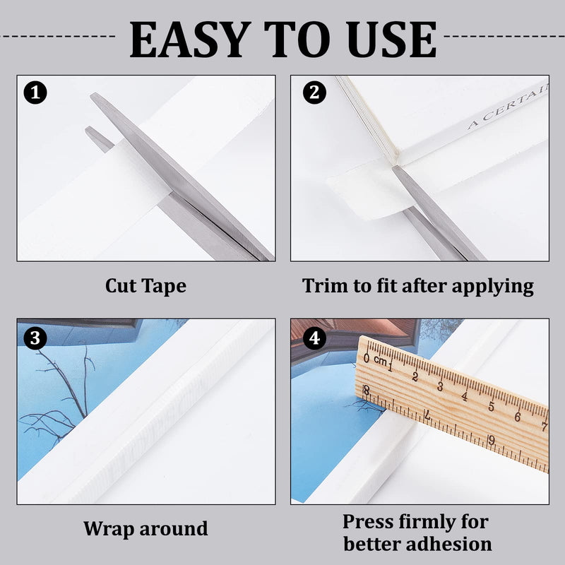 GORGECRAFT 22 Yards x 3/4 Inch Bookbinding Repair Tape White Fabric Tape Adhesive Duct Tape Safe Cloth Library Book Seam Sealing Craft Tape for Bookbinders Hinging Sofa Cord Cable Webbing Repair 3/4 Inch x 65.6ft