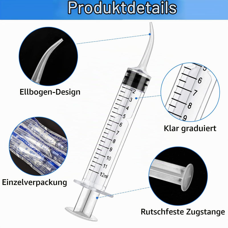 12 ml Dental Syringes Pack of 10 Dental Irrigation Syringe Individually Packed Dosing Syringe for Cleaning Teeth Care of Wisdom Teeth Feeding Pets