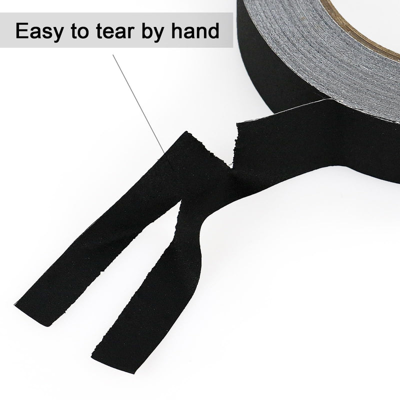 [Australia - AusPower] - BOMEI PACK Black Gaffer Tape, Matte Non-Reflective, 1inch x 30yds No Residue Hand Tear Self-Adhesive Gaffer Tape for Labeling, Cable, Stage, Photography, Painters and Duct Repair, 1 Pack 