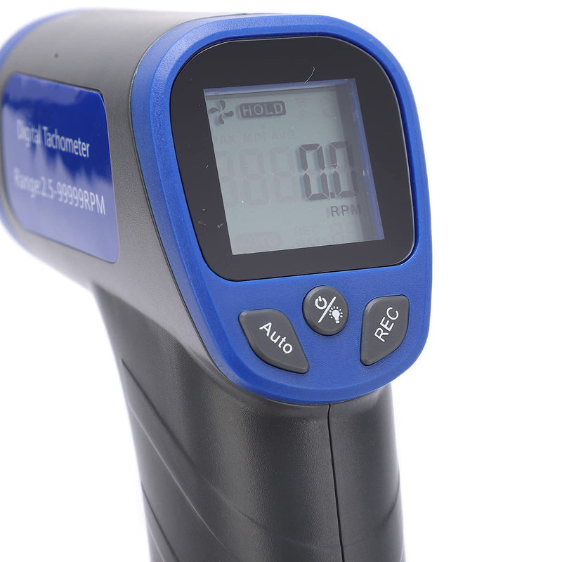 [Australia - AusPower] - RPM Gun, DT6685 Non-Contact Tachometer Portable Wide Range Photoelectric RPM Meter for Motor 