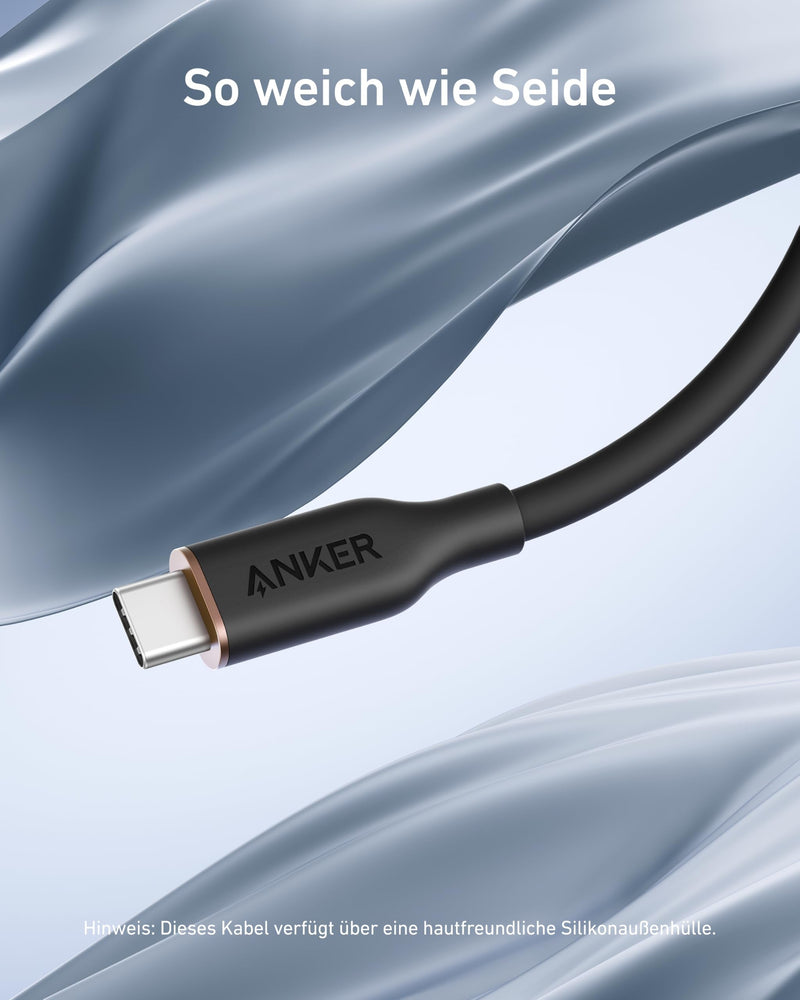 Anker USB C Cable, 240W, USB-C to USB-C Flow Cable (2 Pack) Type C Charger, Fast Charge for iPhone 16 Series, MacBook Pro 2020 and More (USB 2.0, 6ft, Black) | PD 3.0 Ladekabel USB C für iPhone 17 Pro Max/iPhone Air/16/15 Serie, Samsung Galaxy S24/S25,...