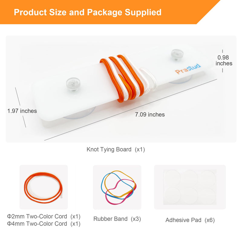 Suture Knot-Tying Kit with Online Tutorials, Surgical Suture Practice Board with Cords and Rubber Bands