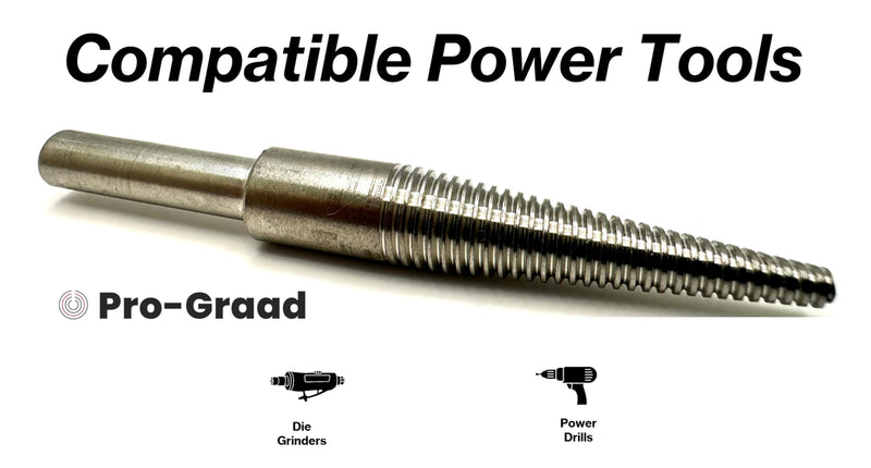 [Australia - AusPower] - WTR-2 Tapered Spindle Mandrel Threaded Mandrel Screw Thread - 1/4" Shank Cone Point, Taper & Goblet Buff Mandrels, 1 Pack 