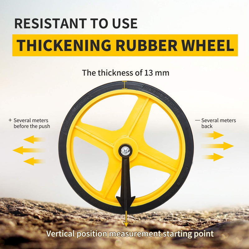 Zozen Measuring Wheel in Meters, Meters Measure Wheel – Metric Units [Up to 9,999m], Rolling Measurement with Carrying Bag, Telescopic/One Key to Reset/Starting Point Arrow.