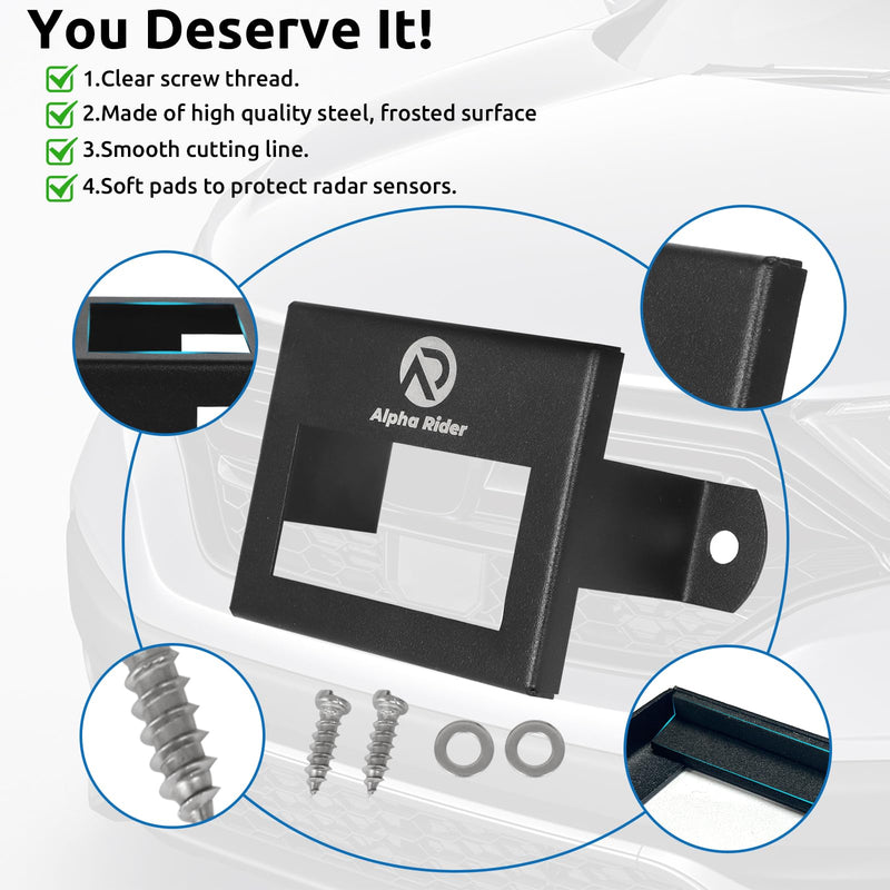 [Australia - AusPower] - Front Radar Sensor Protector Cover Compaible with Honda CR-V CRV All Models 2017-2022, Vehicle Radar Sensor Protection Cover Accessory for Honda Accessories with Screws, Black 