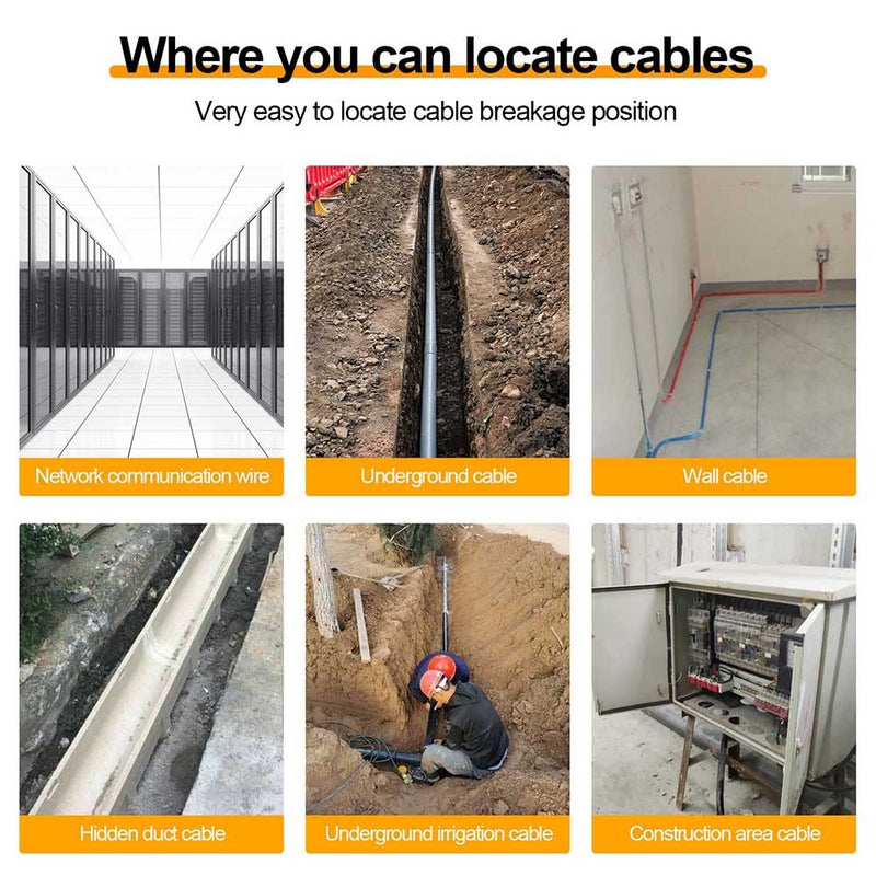 [Australia - AusPower] - VXSCAN Underground Cable Wire Locator, Wire Detector Tracer F04 for Finding Break Cables, Irrigation Wires 