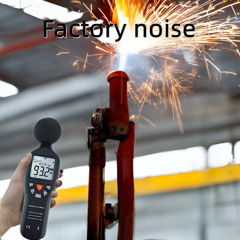 [Australia - AusPower] - Digital Sound Level Meter 30-130dB Range High Accuracy A C Weighting Data Logging 32000 Readings Fast Slow Response Backlit Display AC DC Output Portable Noise Meter 