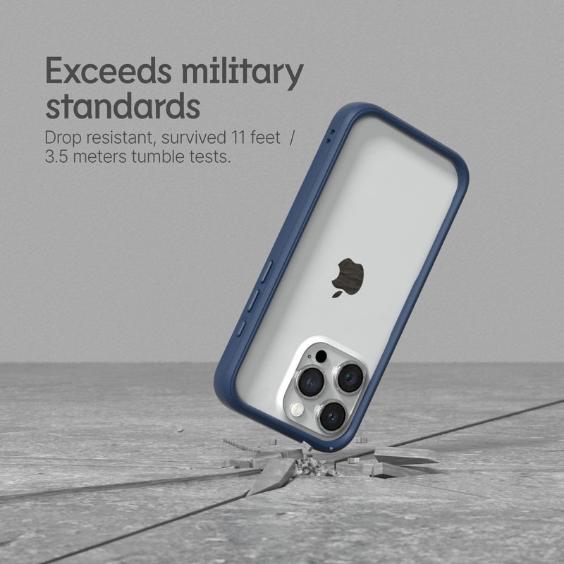 [Australia - AusPower] - RhinoShield Bumper Case Compatible with [iPhone 15 Pro Max] | CrashGuard - Shock Absorbent Slim Design Protective Cover 3.5M / 11ft Drop Protection - Black iPhone 15 Pro Max - Black 