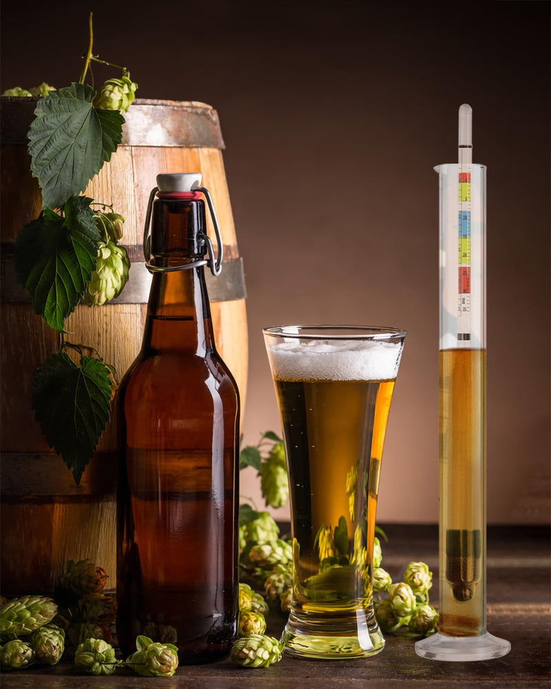 [Australia - AusPower] - CIMALAB Triple Scale Hydrometer, Specific Gravity Hydrometer for Wine Making, Mead, Kombucha & Beer, Mead Making Kit, ABV Tester, Brix Tester, Hydrometer Alcohol Tester for Wine Making Supplies 
