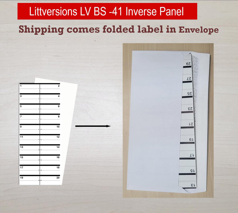 Inverse 1" Breaker Side 40 Circuits 2 Labels Vinyl Fuse Box Circuit Breaker Panel Directory Labels Stickers Decals for All Electrical Panel/Load Centers Upside Down Waterproof Inverse Breakerside