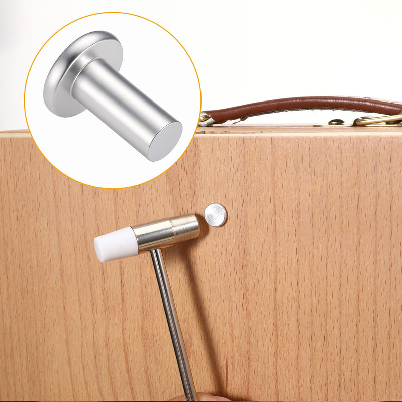 [Australia - AusPower] - 100 Pcs 3/16" Diameter X 3/8" Length Aluminum Head Rivets 0.19" Diameter 0.375" Length Aluminum Boat Rivets Fix Leaky Solid Rivet Modified Fasteners Round Head Rivet 