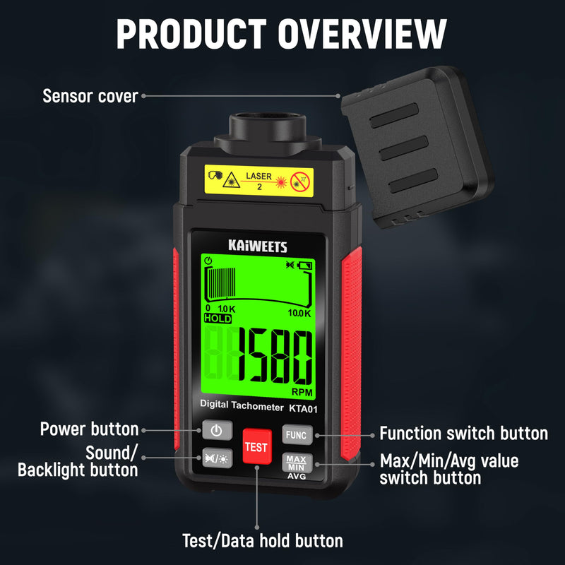 [Australia - AusPower] - KAIWEETS Voltage Tester and KAIWEETS Non Contact RPM Tachometer 