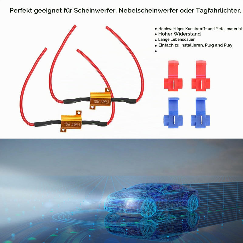 2pcs 10W 39Ohm Load Resistor, Indicator Resistor | For car LED indicator error code fix, resistance LED indicator load resistor number plate light