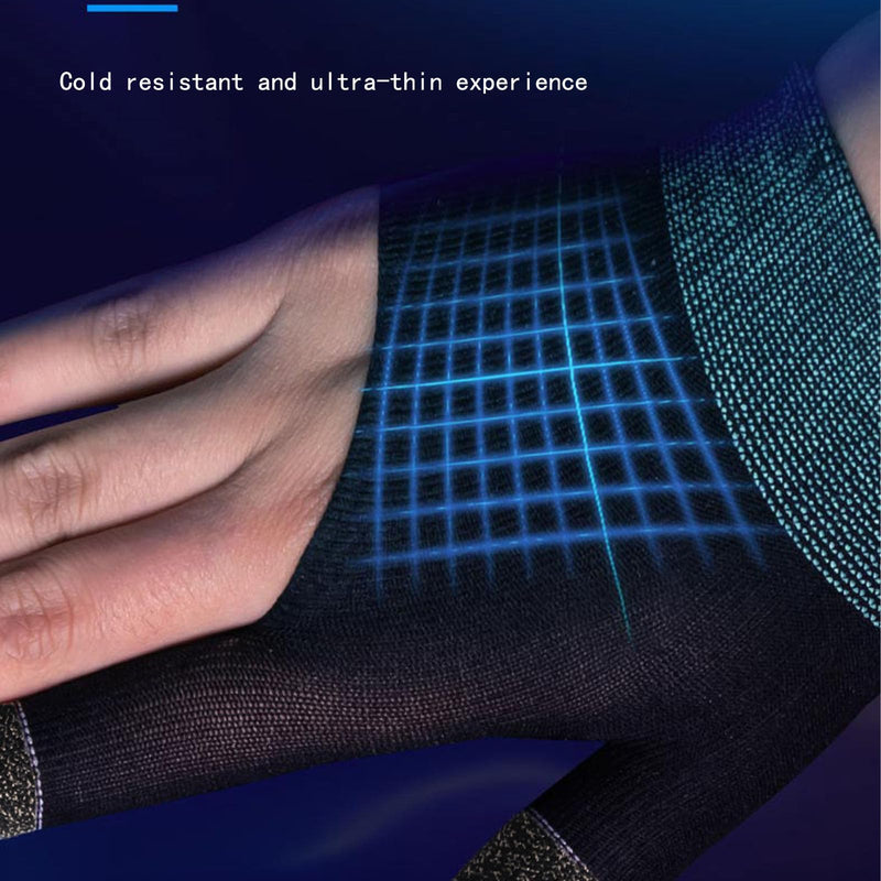 [Australia - AusPower] - Gloves, Ultra-Thin Mobile Gaming Gloves，Anti-Sweat Mobile Finger Sleeve Breathable for High-Ranking Players Mobile Game Streamer 