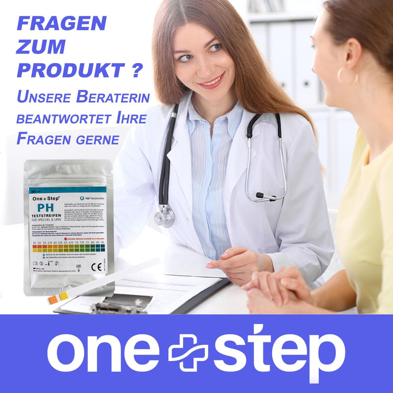 100 One+Step pH Test Strips for Urine and Saliva, pH Test for Determining pH Value 1 pc. (pack of 100)