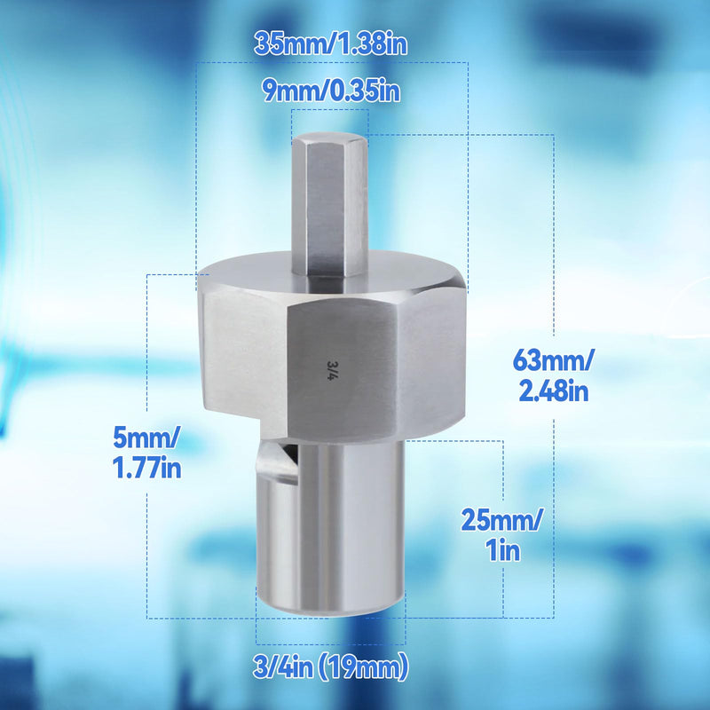 [Australia - AusPower] - Dog Hole Chamfer Reamer Tool, Workbench Dog Hole Shaping Trimmer T10 Alloy Blade Stainless Steel 9mm Hex Shank for 19mm/20mm Woodworking Dog Holes Polished Finish for Electric Drills (19mm) 
