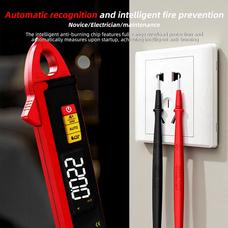 Bside UX1 Current Clamp 1mA DC AC Current Multimeter Ammeter DC AC Amplifier 6000 Counts Automatic Voltmeter Digital Capacity Temperature Resistance Voltage Tester