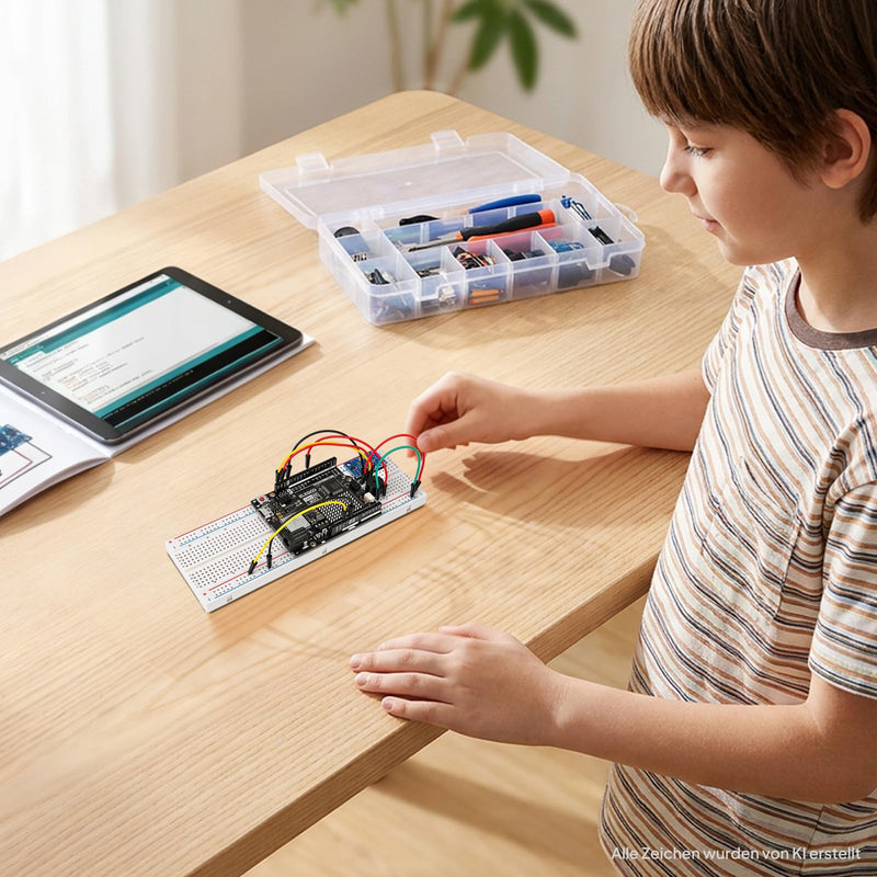 ELEGOO UNO R4 WiFi Super Starter Kit Compatible with Arduino for Beginners | 48 MHz processor, over 200 high-quality components, STEM programming kit, online tutorials, suitable for students and makers