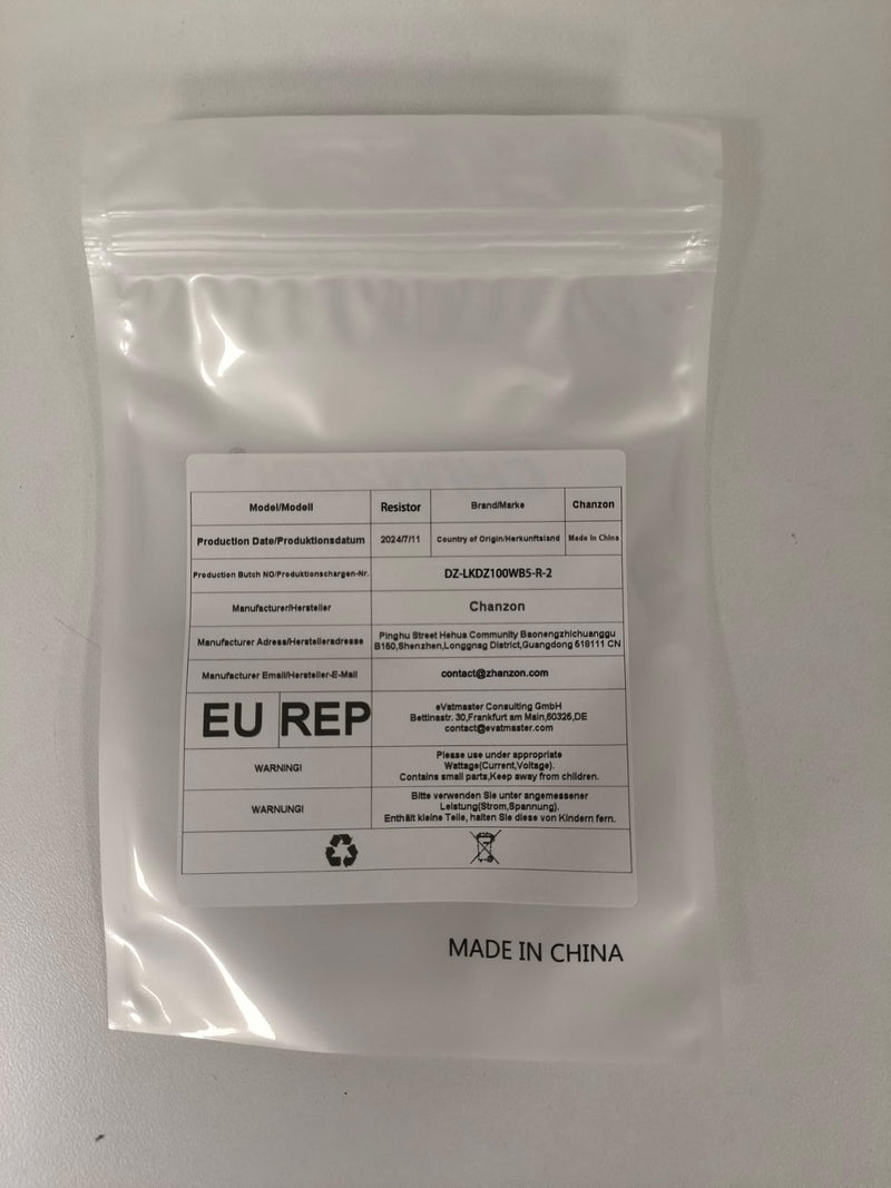 [Australia - AusPower] - Chanzon 2pcs Wirewound Aluminum Shell Resistor 1 Ω ohm 100W ±5% Tolerance 1R Rohs Certified F) 1Ω ohm 