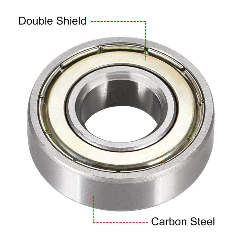 [Australia - AusPower] - uxcell 6001ZZ Ball Bearing 12mm X 28mm X 8mm Double Shielded 6001-2Z 80101 Deep Groove Bearings High Carbon Steel Z1 (Pack of 10) 12mmx28mmx8mm 