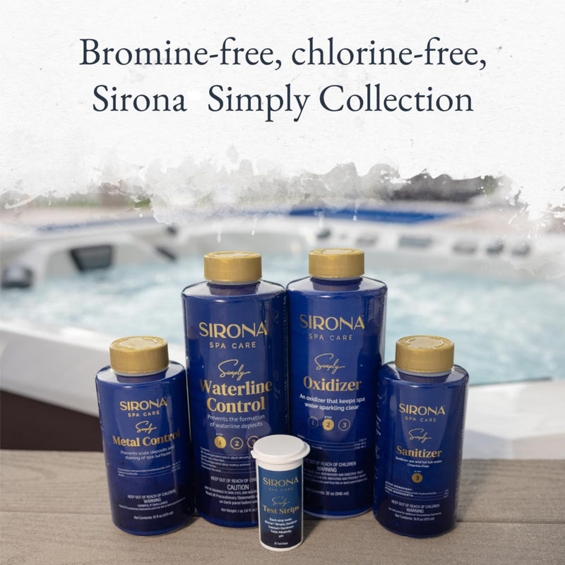 Sirona Spa Care Simply Test Strips: Biguanide (25ct.) with Measuring Cup - Easy Hot Tub and Pools Testing Kit