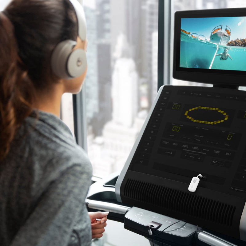[Australia - AusPower] - Twelve South AirFly SE Bluetooth Wireless Audio Transmitter Receiver for AirPods or Wireless Headphones - Use with Any 3.5 mm Audio Jack for Airplanes, Gym Equipment, TVs, iPad/Tablets and Auto White 