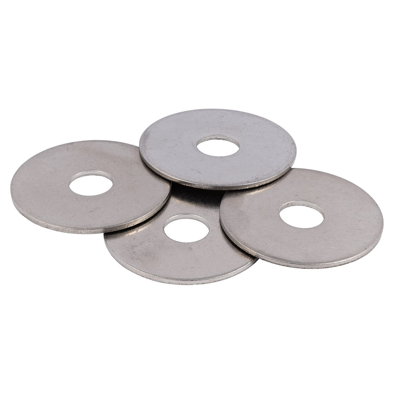 [Australia - AusPower] - 3/8" Stainless Fender Washer (25 pack), 1-1/2" Outside Diameter, 18-8 (304) Stainless Steel by Makers Bolt 3/8" x 1-1/2" (25 pack) 
