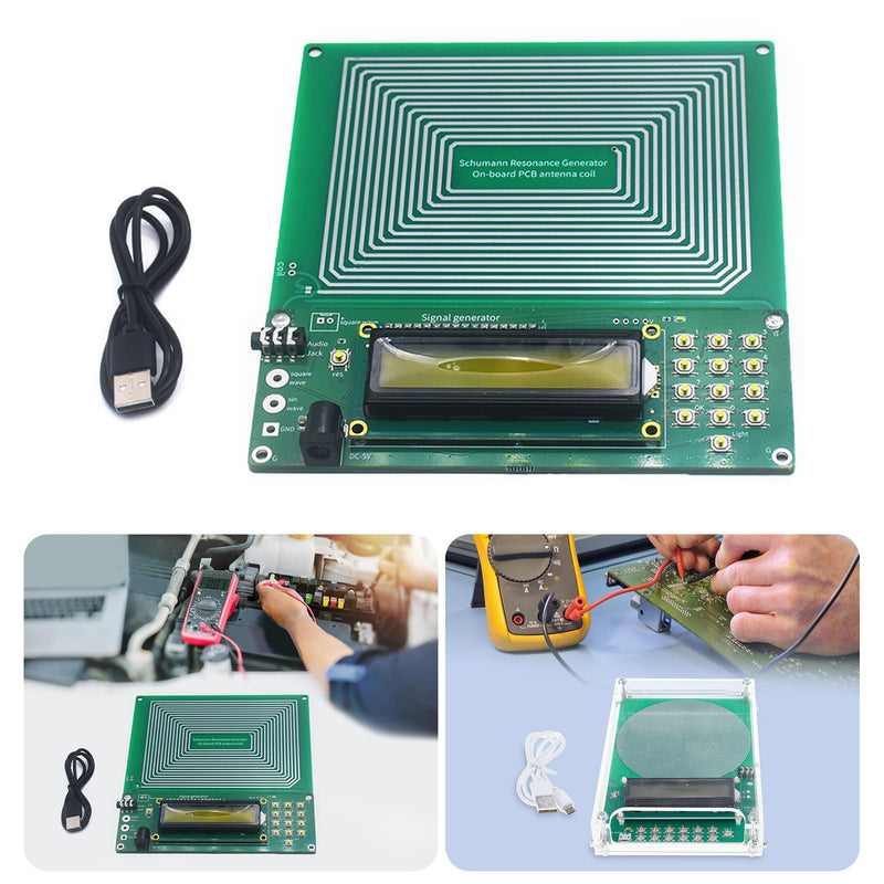 [Australia - AusPower] - 7.83Hz Frequency Generator for Healing, 0.01-300000Hz Adjustable Sound Frequency Machine Healing Device, Schumann Wave Resonance Generator, USB Powered Sound Healing Frequency Device A 