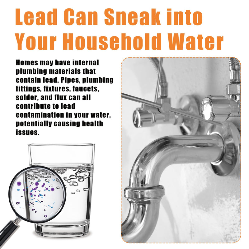 [Australia - AusPower] - Lead Water Test Kit for Drinking Water: 2 Counts Water Lead Test Kit Detects Lead in Water, Accurate at Home Lead Testing Kit Results in 10 Minutes 