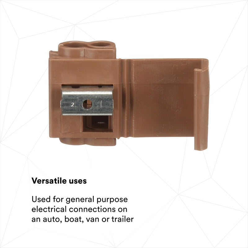3M Scotchlok Self- Stripping Tap Connectors 567, Run and Tap, Brown, 18-14 Awg (Tap), 12-10 Awg (Run), Bag of 100 Brown 100 per Carton