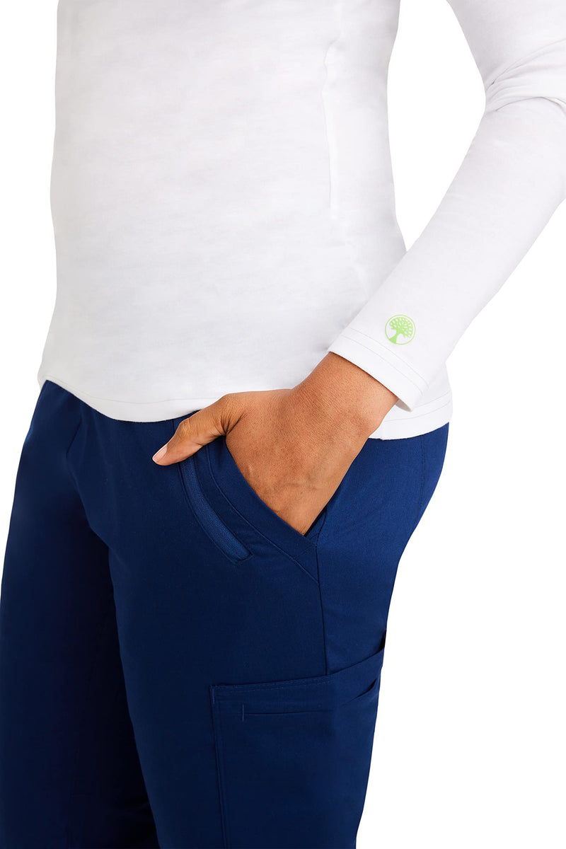 [Australia - AusPower] - Healing Hands Women's Underscrub Soft Knit Melissa Longsleeve Scrub Tee with Breathable & Easy Care Fabric 5047 Large White 