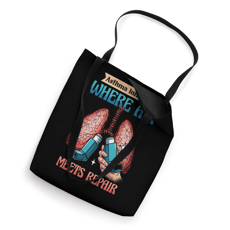Inhalers: Airway Repair Symbolized Asthma Tote Bag 16 inches