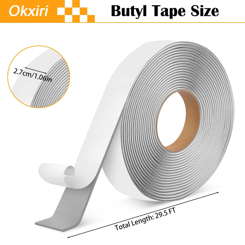Butyl Tape, 3/4 Inch x 29.5 Feet Butyl Sealant Tape for RV, Camper, Trailer, Window, Boat, Roof, and Pipe Sealing & Patching