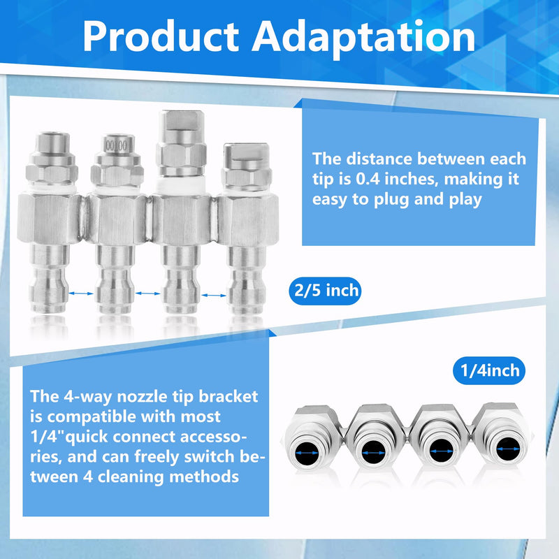 [Australia - AusPower] - 4 Way Rod Nozzle suitable for 4 GPM Rod Pressure Washer Nozzle 4gpm nozzle 