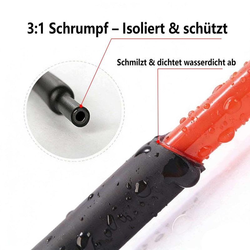 Heat Shrink Tubing Kit 400 Pieces 3:1 Double Wall & Waterproof - Heat Shrink Tubing with Adhesive for Sealing, Insulating and Repairing Cables Length: 45 mm 3to1-45-ASST-400 QLRSG-CS400