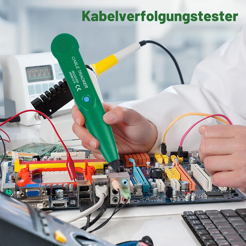 Cable Break Detector Robotic Lawnmower, Cable Tracker with Battery, Cable Finder Cable Tester, Cable Finder, Cable Detector for Network Maintenance Collation Passage of Test Circuit