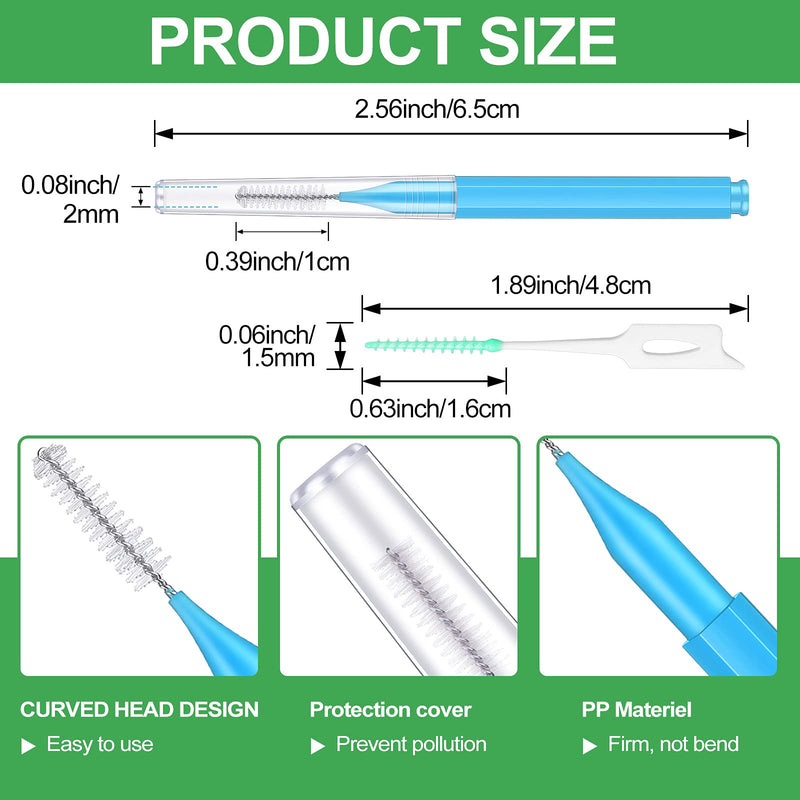 [Australia - AusPower] - Zopeal 250 Pcs Interdental Brush for Braces Disposable Braces Flossers Dental Picks Floss Toothpick Dental Teeth Flossing Head Oral Hygiene Flosser Toothpick Soft Cleaning Tool (Stylish Color) Stylish Color 