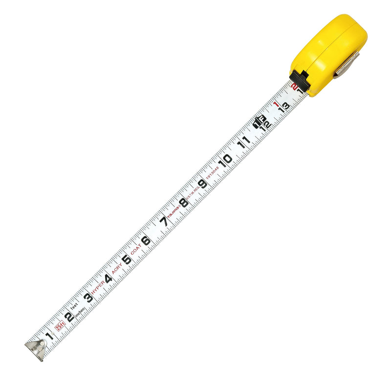 TAJIMA Tape Measure - 16 ft x 1 inch Hi-Lock Measuring Tape with Durable ABS Case & Acrylic Coated Blade - HL-16BW 4.9 m